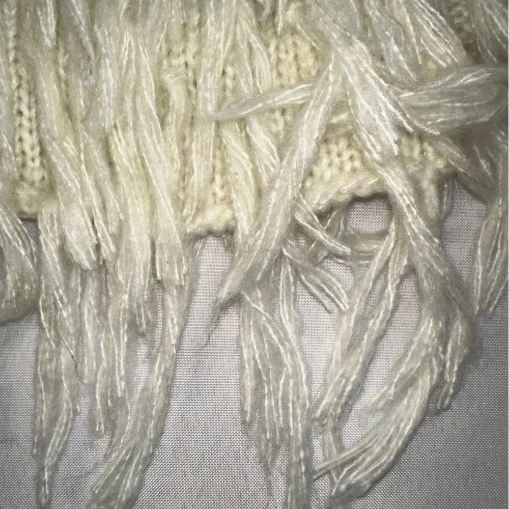 Spell And The Gypsy Collective NWT Cream Fringe Mohair Cardigan OS - Picture 11 of 15